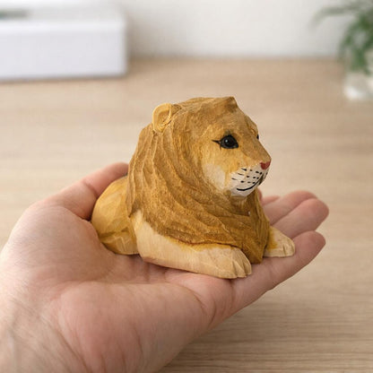 Lion Figurine for Desk or Shelf Decor